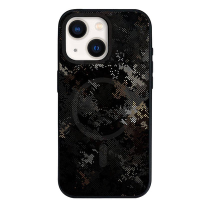 For iPhone 13 Camouflage Mosaic Detachable Dual Magnetic PC Hybrid TPU Phone Case - Mosaic - EDA009944619F