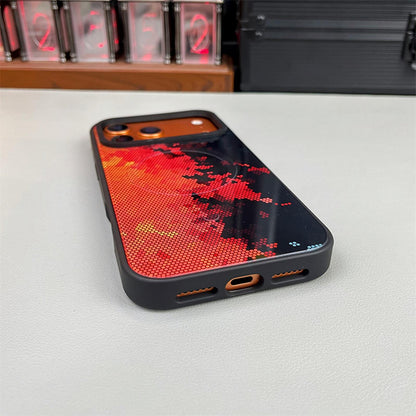 For iPhone 13 Pro Camouflage Mosaic Detachable Dual Magnetic PC Hybrid TPU Phone Case - Purple - EDA009944618G