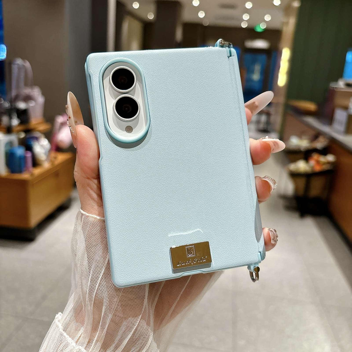 For Galaxy Z Fold8 5G Side Buckle Hinge Phone Case - Green - EDA009945101A