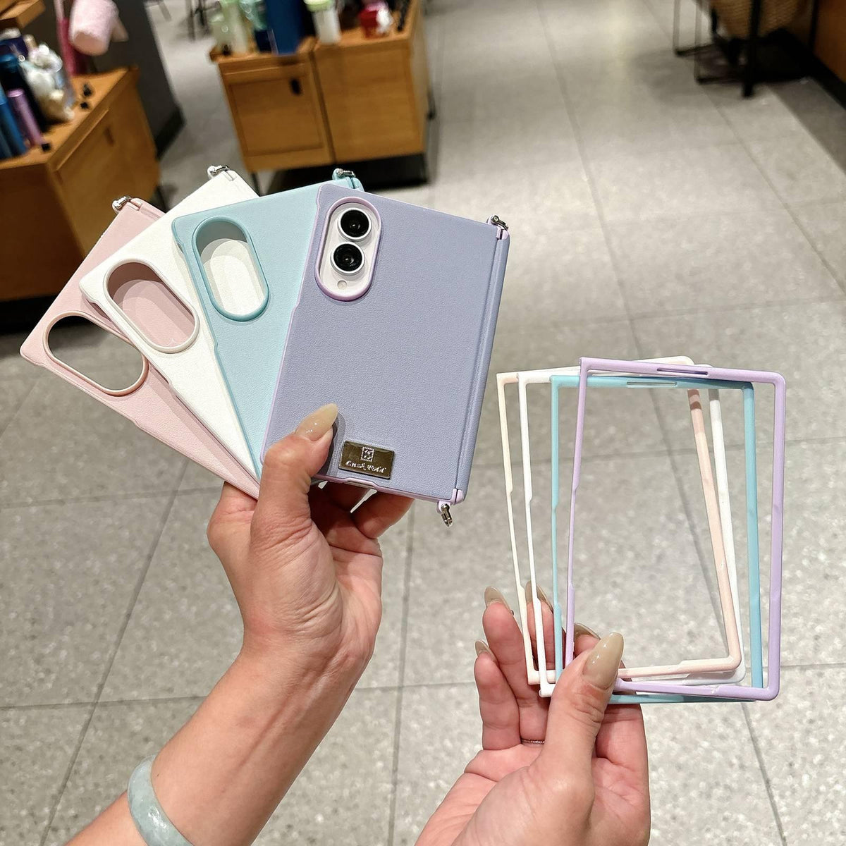 For Galaxy Z Fold8 5G Side Buckle Hinge Phone Case - Green - EDA009945101A