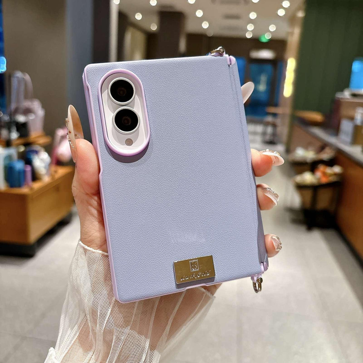 For Galaxy Z Fold8 5G Side Buckle Hinge Phone Case - Purple - EDA009945101C