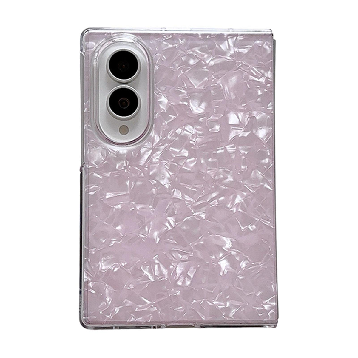 For Galaxy Z Fold8 5G Pearlescent Shell Texture Phone Case - Purple - EDA009945501B