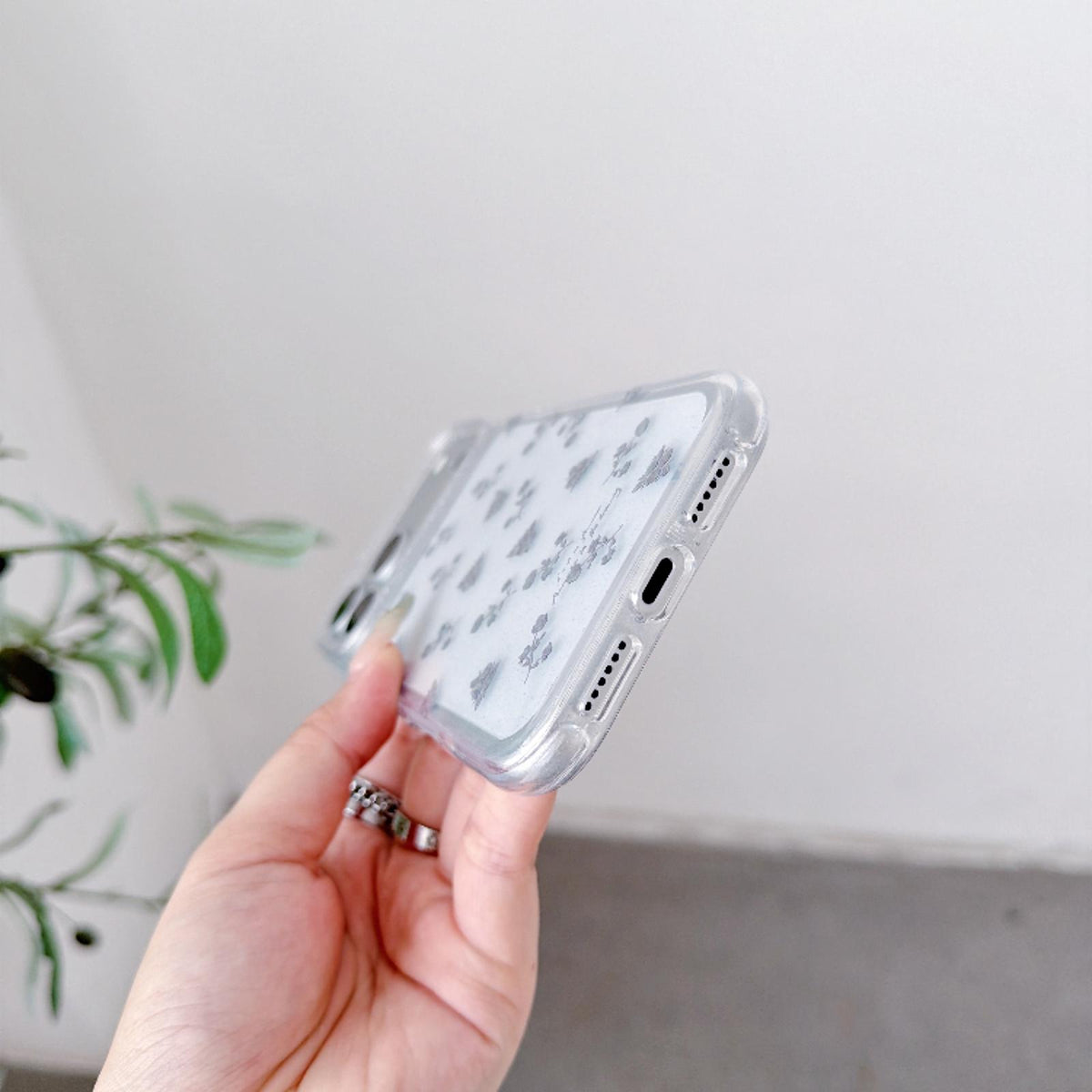 For iPhone 13 Gold-Plated Round Edges Airbag Double-sided IMD Phone Case - Raindrop Little Fish - EDA009946401B