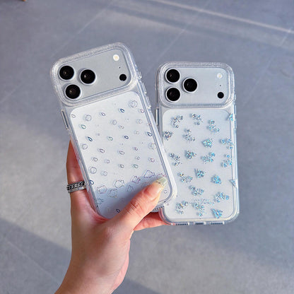 For iPhone 15 Gold-Plated Round Edges Airbag Double-sided IMD Phone Case - Rose - EDA009946405A