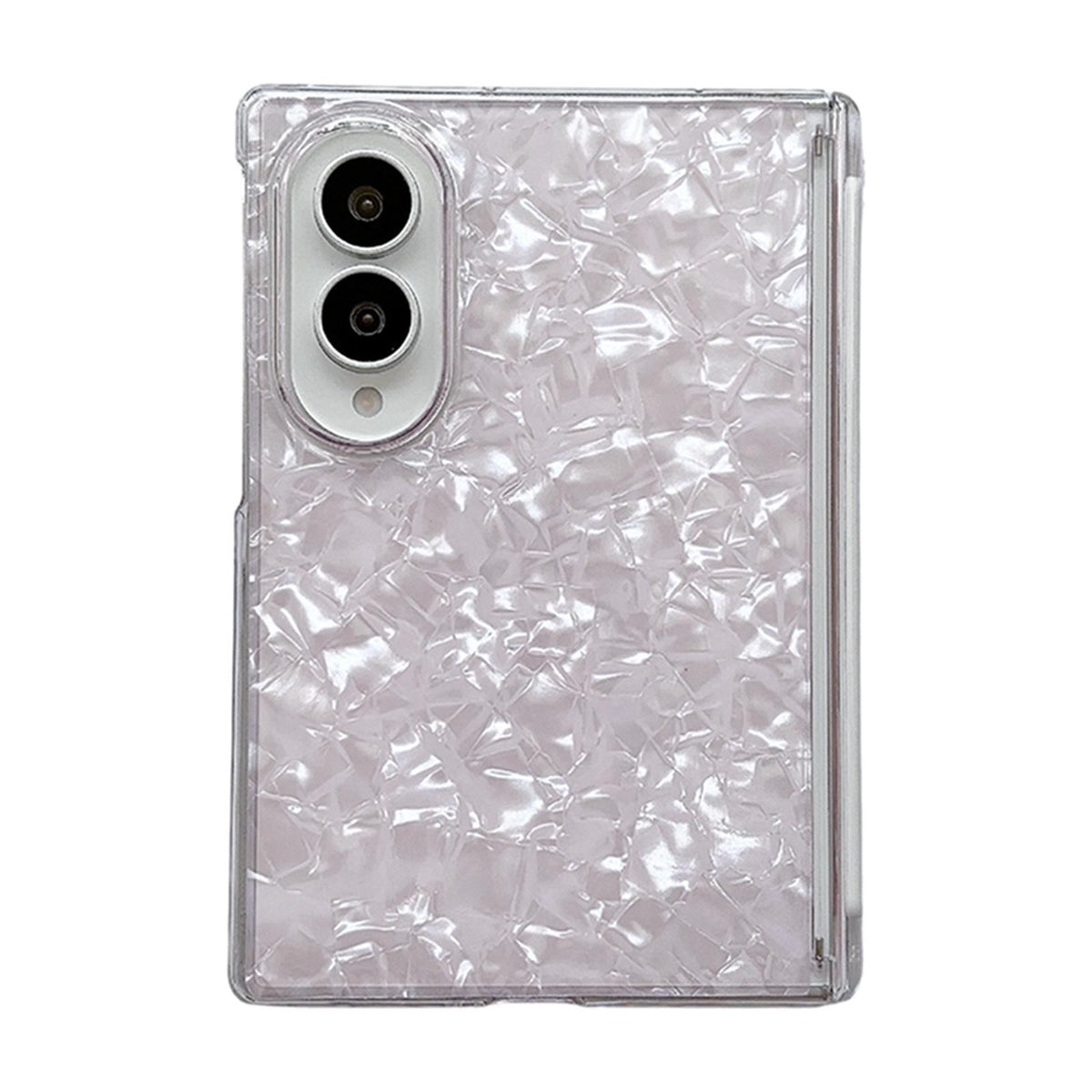 For Galaxy Z Fold8 5G Axis Magnetic Pearlescent Shell Texture Phone Case - Pink - EDA009948101C