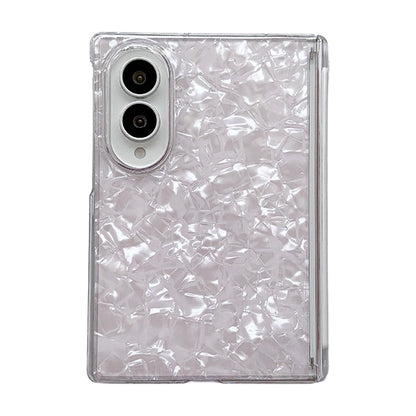 For Galaxy Z Fold8 5G Axis Magnetic Pearlescent Shell Texture Phone Case - Pink - EDA009948101C