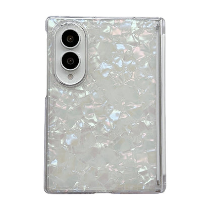 For Galaxy Z Fold8 5G Axis Magnetic Pearlescent Shell Texture Phone Case - White - EDA009948101D