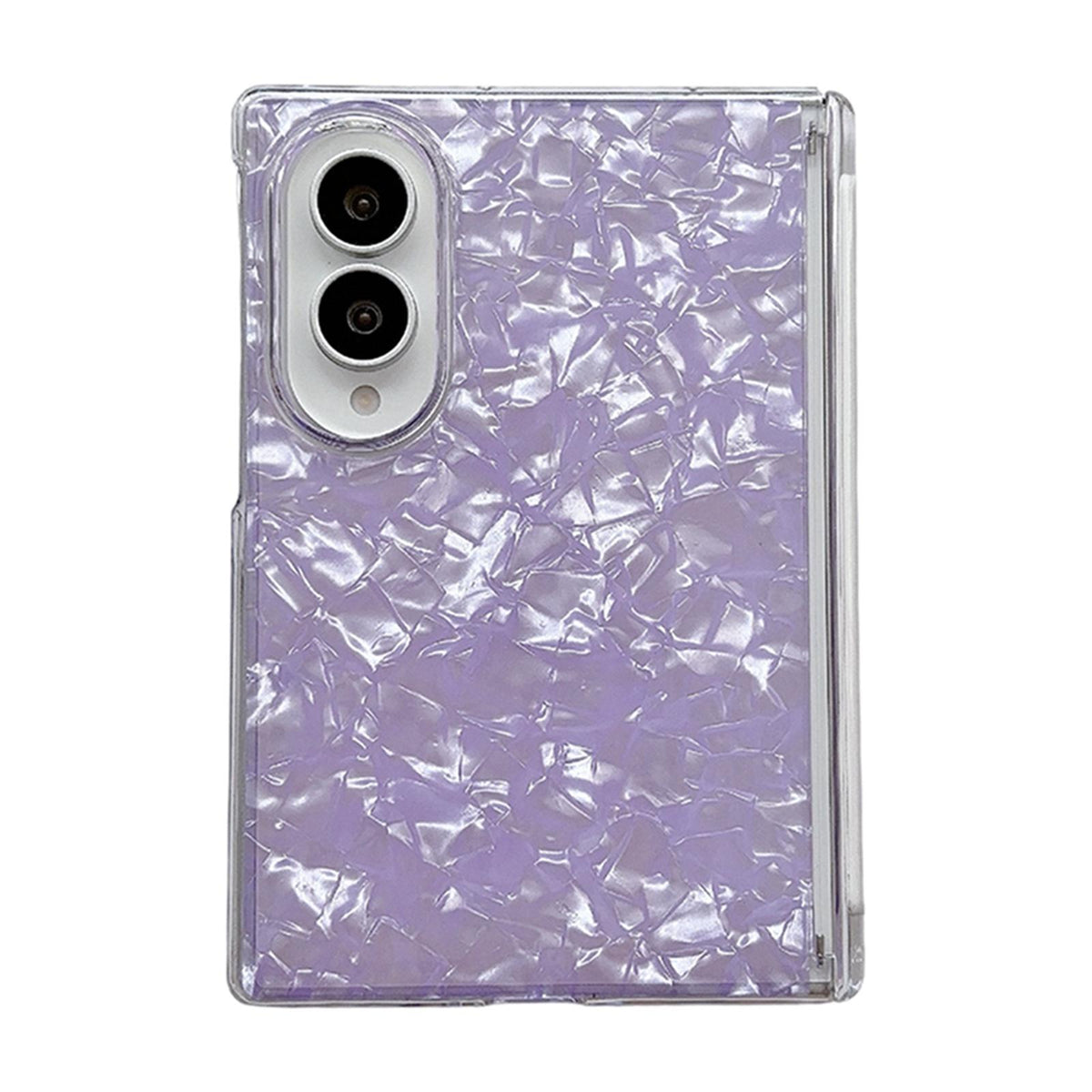 For Galaxy Z Fold8 5G Axis Magnetic Pearlescent Shell Texture Phone Case - Dark Purple - EDA009948101E