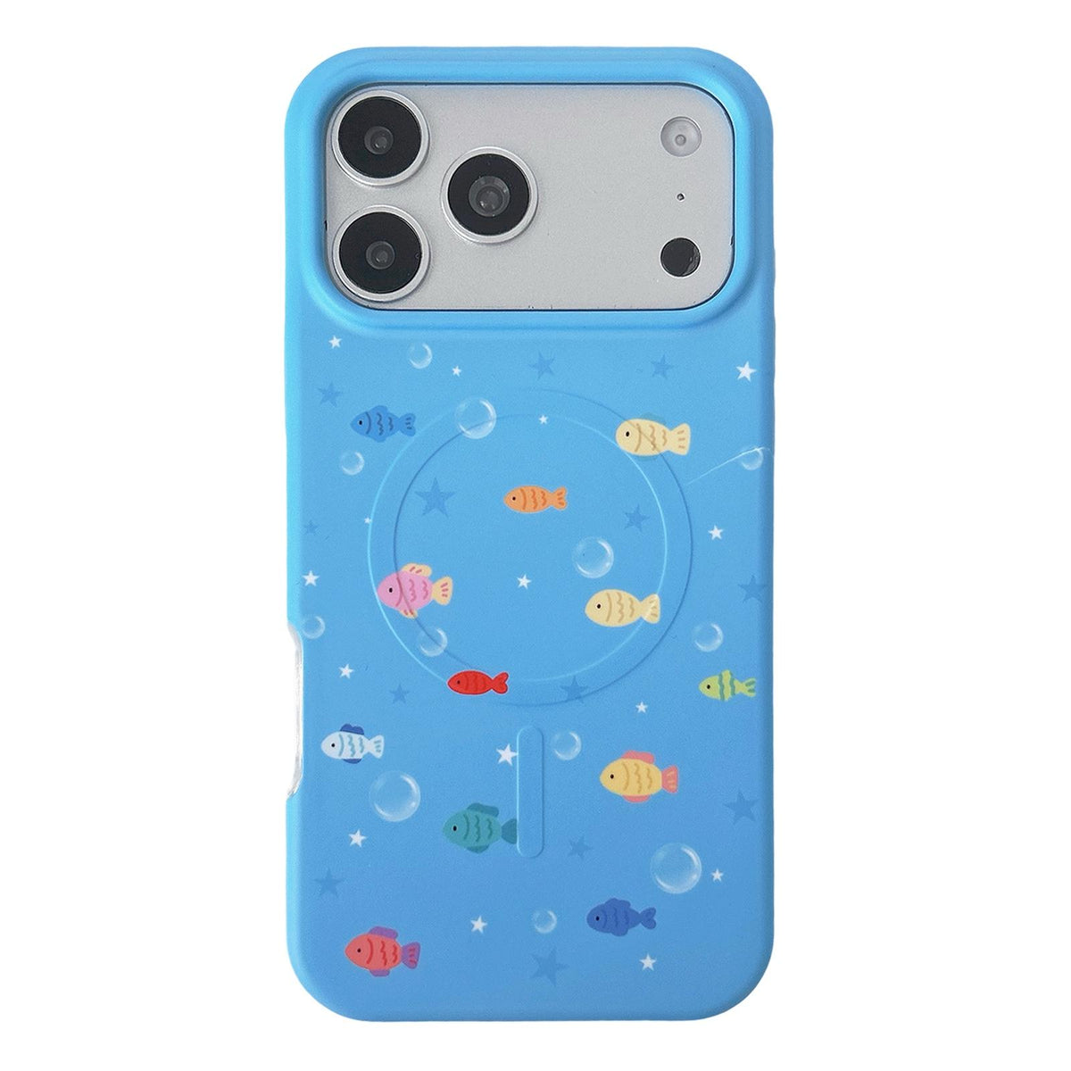 For iPhone 18 Pro Max / 17 Pro Max Graffiti Pattern 2 in 1 PC Hybrid TPU Phone Case - Colorful Little Fish - EDA009949601A