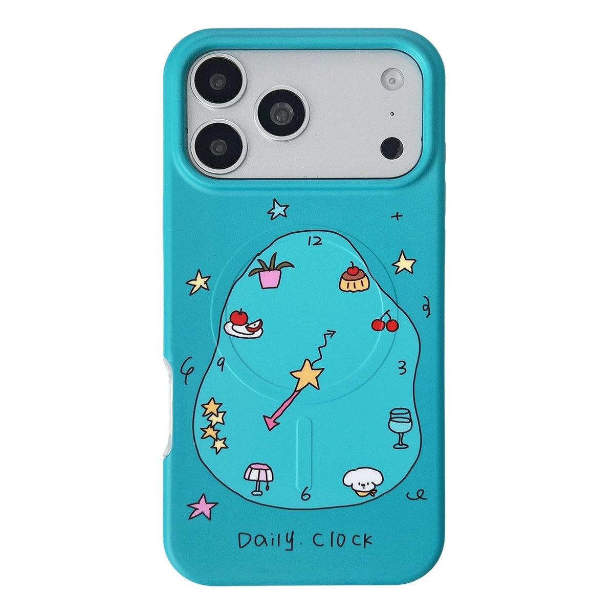For iPhone 18 Pro Max / 17 Pro Max Graffiti Pattern 2 in 1 PC Hybrid TPU Phone Case - Irregular Clock - EDA009949601D