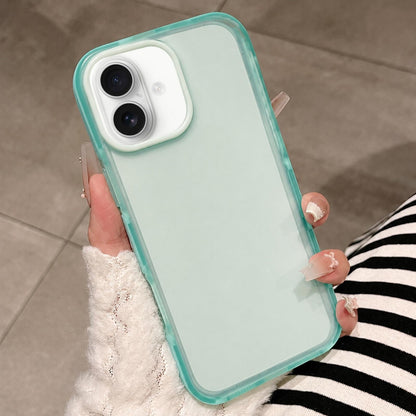 For iPhone 17 Dual-Color Translucent Matte Phone Case - Green - EDA009950003E