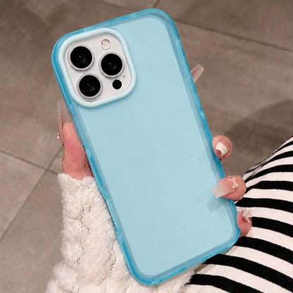 For iPhone 16 Pro Dual-Color Translucent Matte Phone Case - Blue - EDA009950005A