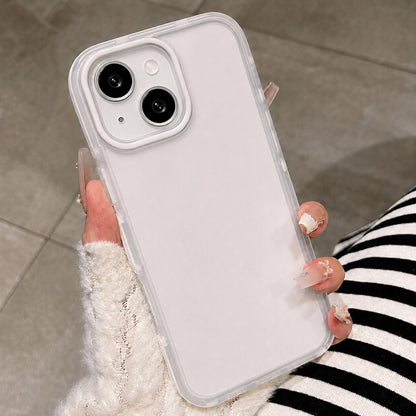 For iPhone 15 Dual-Color Translucent Matte Phone Case - White - EDA009950009C