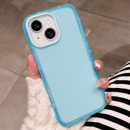 For iPhone 14 / 13 Dual-Color Translucent Matte Phone Case - Blue - EDA009950010A