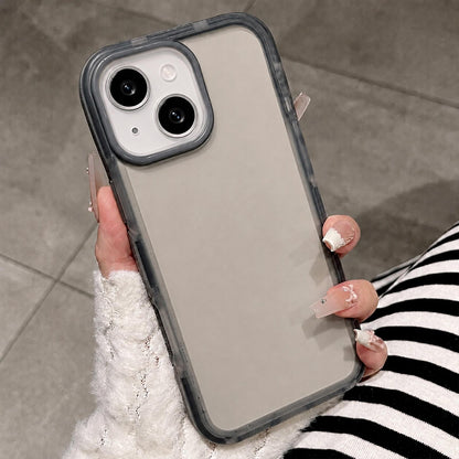 For iPhone 14 / 13 Dual-Color Translucent Matte Phone Case - Black - EDA009950010F