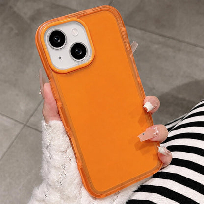 For iPhone 14 / 13 Dual-Color Translucent Matte Phone Case - Orange - EDA009950010G