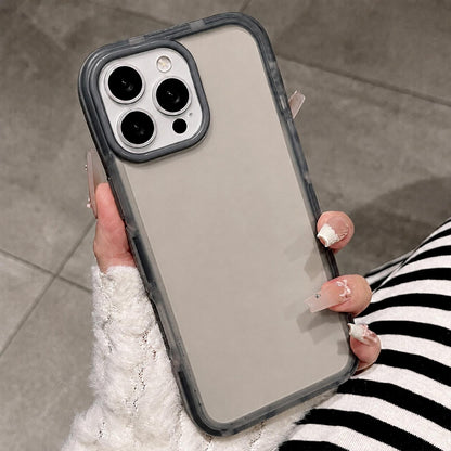 For iPhone 13 Pro Dual-Color Translucent Matte Phone Case - Black - EDA009950014F