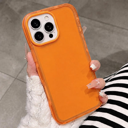 For iPhone 13 Pro Dual-Color Translucent Matte Phone Case - Orange - EDA009950014G
