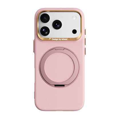 For iPhone 17 Pro ABEEL Lightweight Zero Skin Feel Magnetic PC Phone Case with Holder - Pink - EDA009950202B
