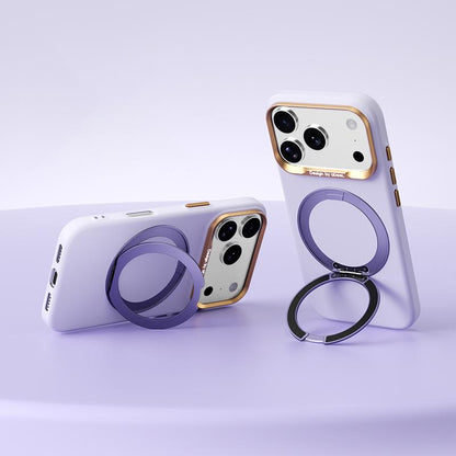 For iPhone 17 Pro ABEEL Lightweight Zero Skin Feel Magnetic PC Phone Case with Holder - Lilac Purple - EDA009950202E