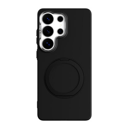 For Galaxy S26 Ultra 5G ABEEL Lightweight Zero Skin Feel Magnetic PC Phone Case with Holder - Black - EDA009950501A