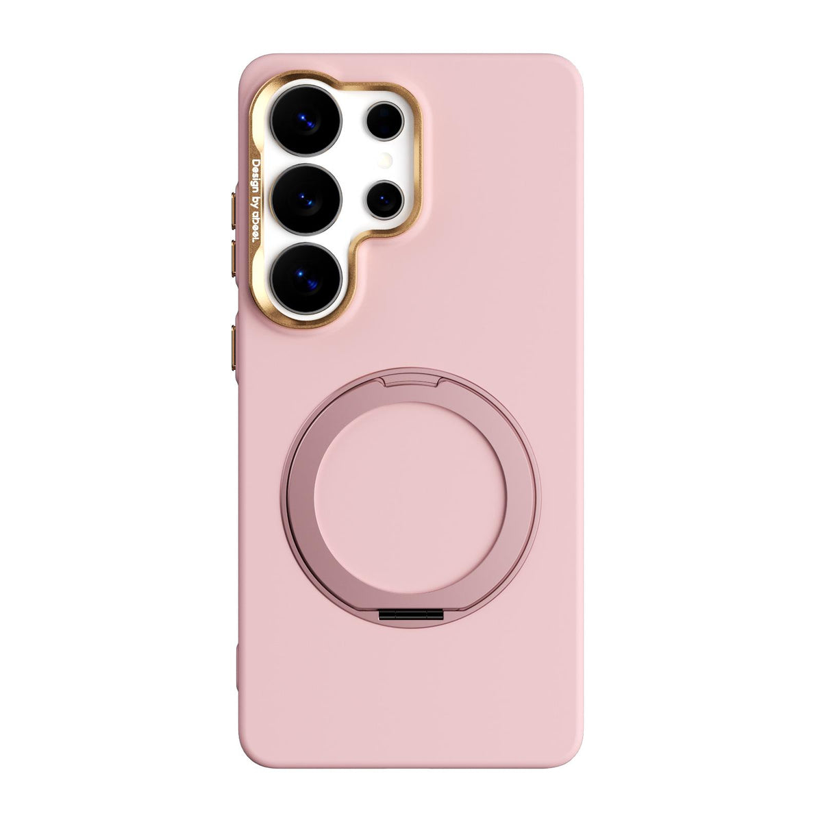 For Galaxy S26 Ultra 5G ABEEL Lightweight Zero Skin Feel Magnetic PC Phone Case with Holder - Pink - EDA009950501B