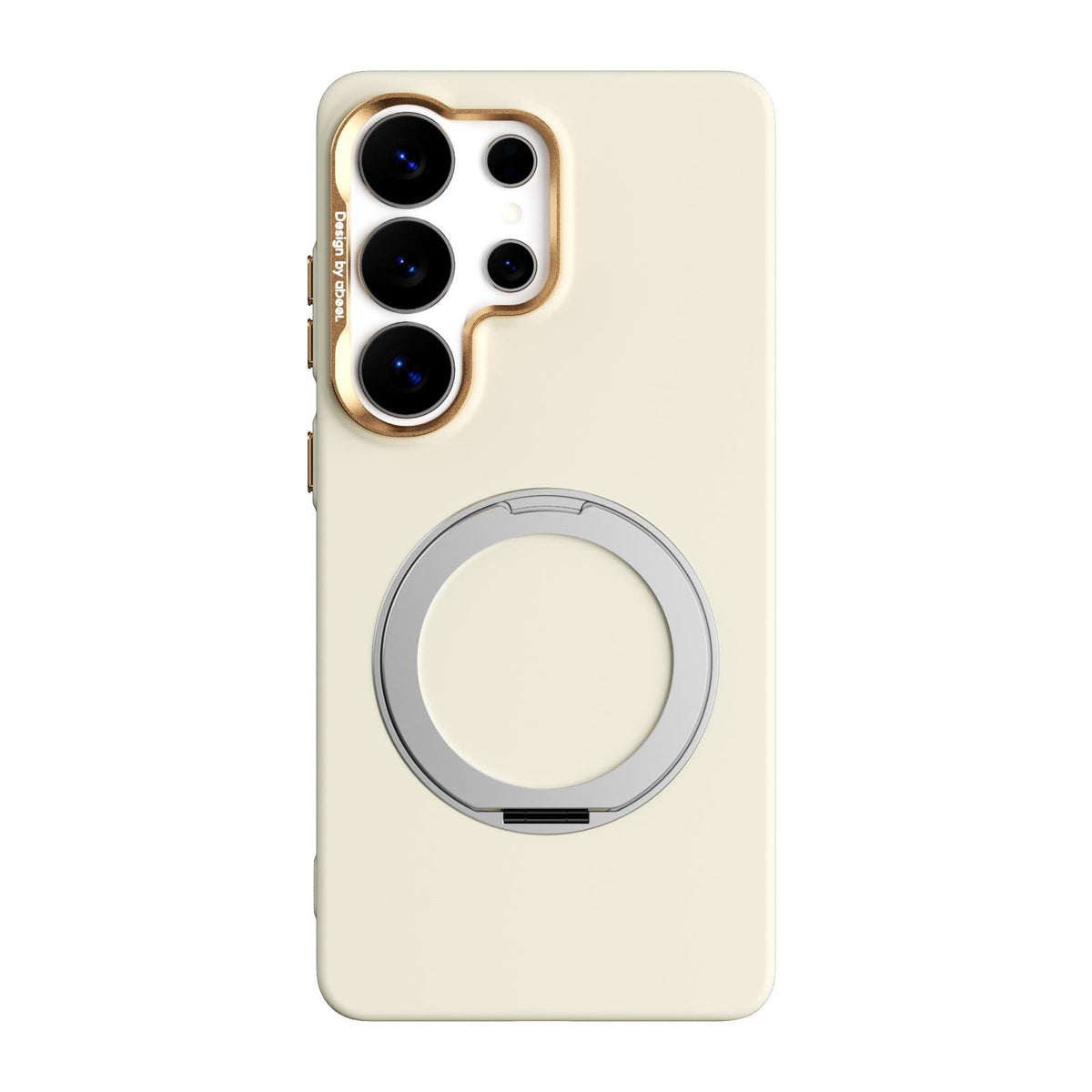 For Galaxy S26 Ultra 5G ABEEL Lightweight Zero Skin Feel Magnetic PC Phone Case with Holder - Yellow - EDA009950501D