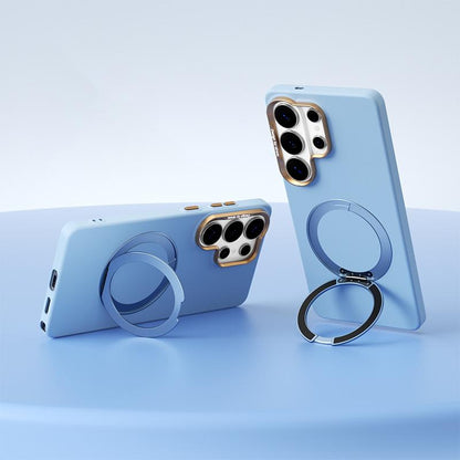 For Galaxy S26 Ultra 5G ABEEL Lightweight Zero Skin Feel Magnetic PC Phone Case with Holder - Sky Blue - EDA009950501F