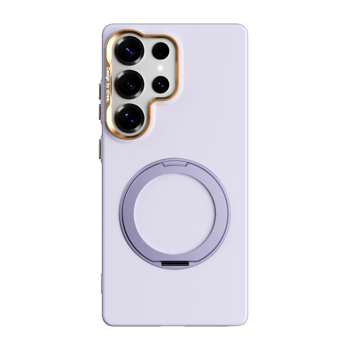 For Galaxy S25 Ultra 5G ABEEL Lightweight Zero Skin Feel Magnetic PC Phone Case with Holder - Lilac Purple - EDA009950503E