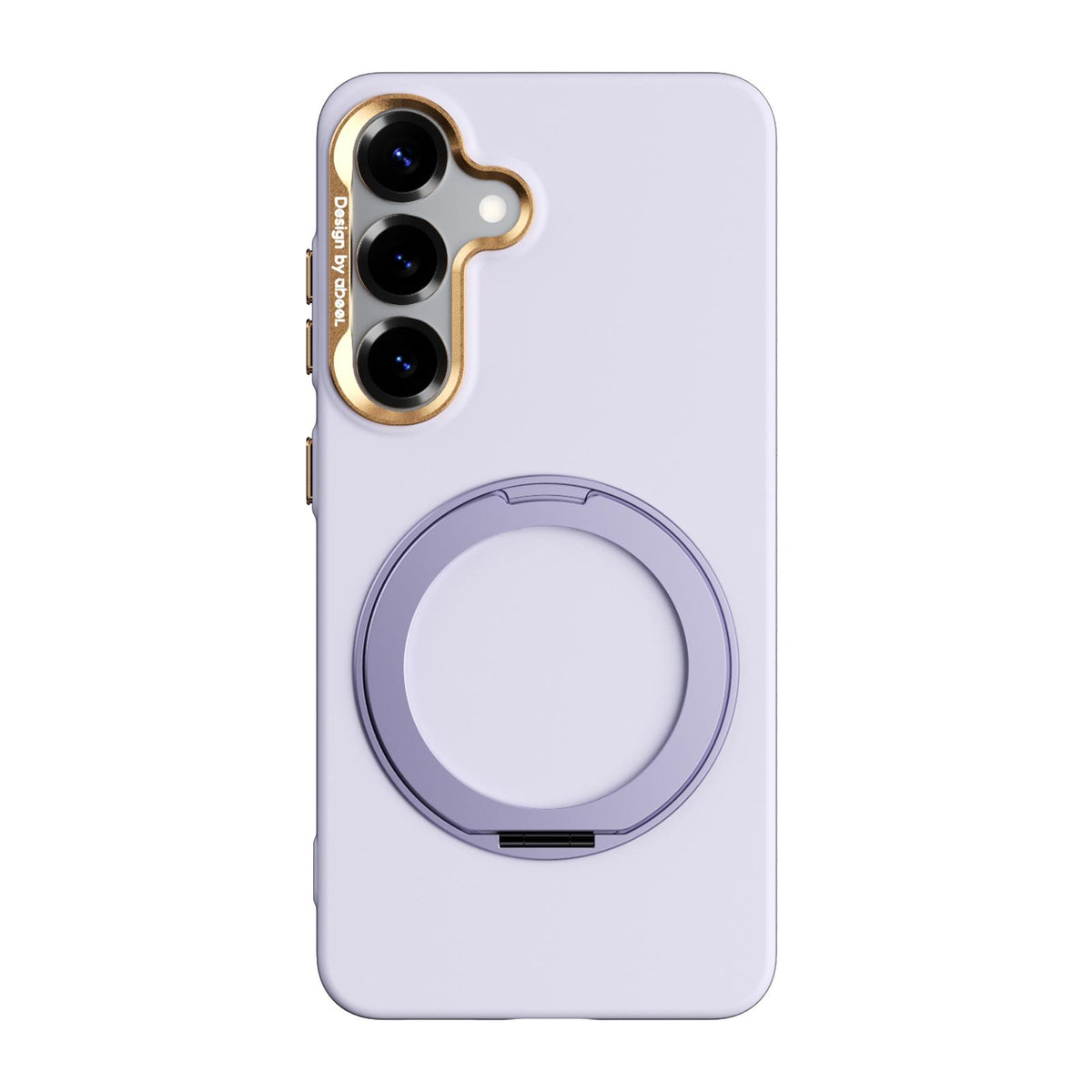 For Galaxy S25 5G ABEEL Lightweight Zero Skin Feel Magnetic PC Phone Case with Holder - Lilac Purple - EDA009950504E