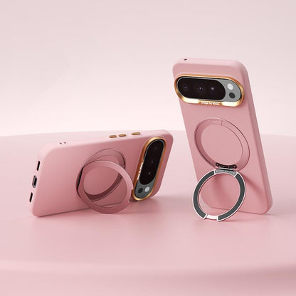 For Google Pixel 10 Pro XL ABEEL Lightweight Zero Skin Feel Magnetic PC Phone Case with Holder - Pink - EDA009950902B