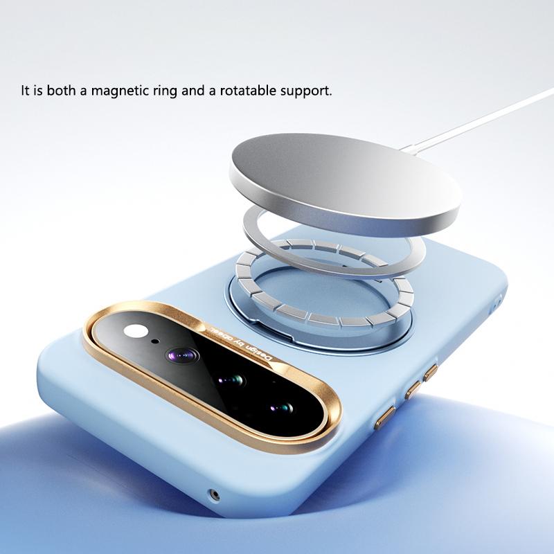 For Google Pixel 10 Pro XL ABEEL Lightweight Zero Skin Feel Magnetic PC Phone Case with Holder - Blue - EDA009950902C