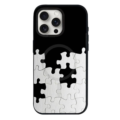 For iPhone 15 Pro Star Cross Detachable Dual Magnetic PC Hybrid TPU Phone Case - Puzzles - EDA009954010C