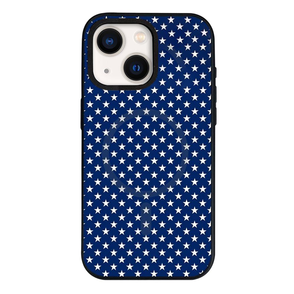 For iPhone 14 Star Cross Detachable Dual Magnetic PC Hybrid TPU Phone Case - Star - EDA009954014A