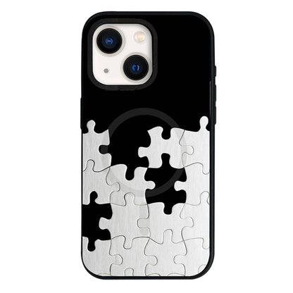 For iPhone 14 Star Cross Detachable Dual Magnetic PC Hybrid TPU Phone Case - Puzzles - EDA009954014C