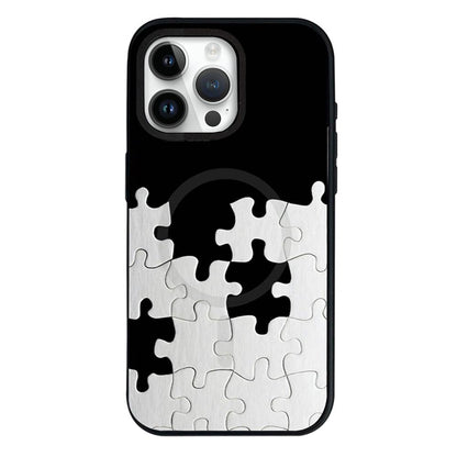For iPhone 13 Pro Max Star Cross Detachable Dual Magnetic PC Hybrid TPU Phone Case - Puzzles - EDA009954017C