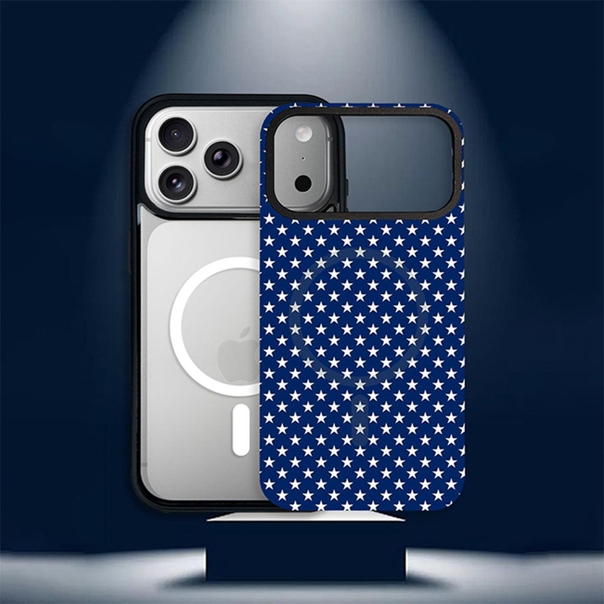 For iPhone 13 Pro Star Cross Detachable Dual Magnetic PC Hybrid TPU Phone Case - Star - EDA009954018A