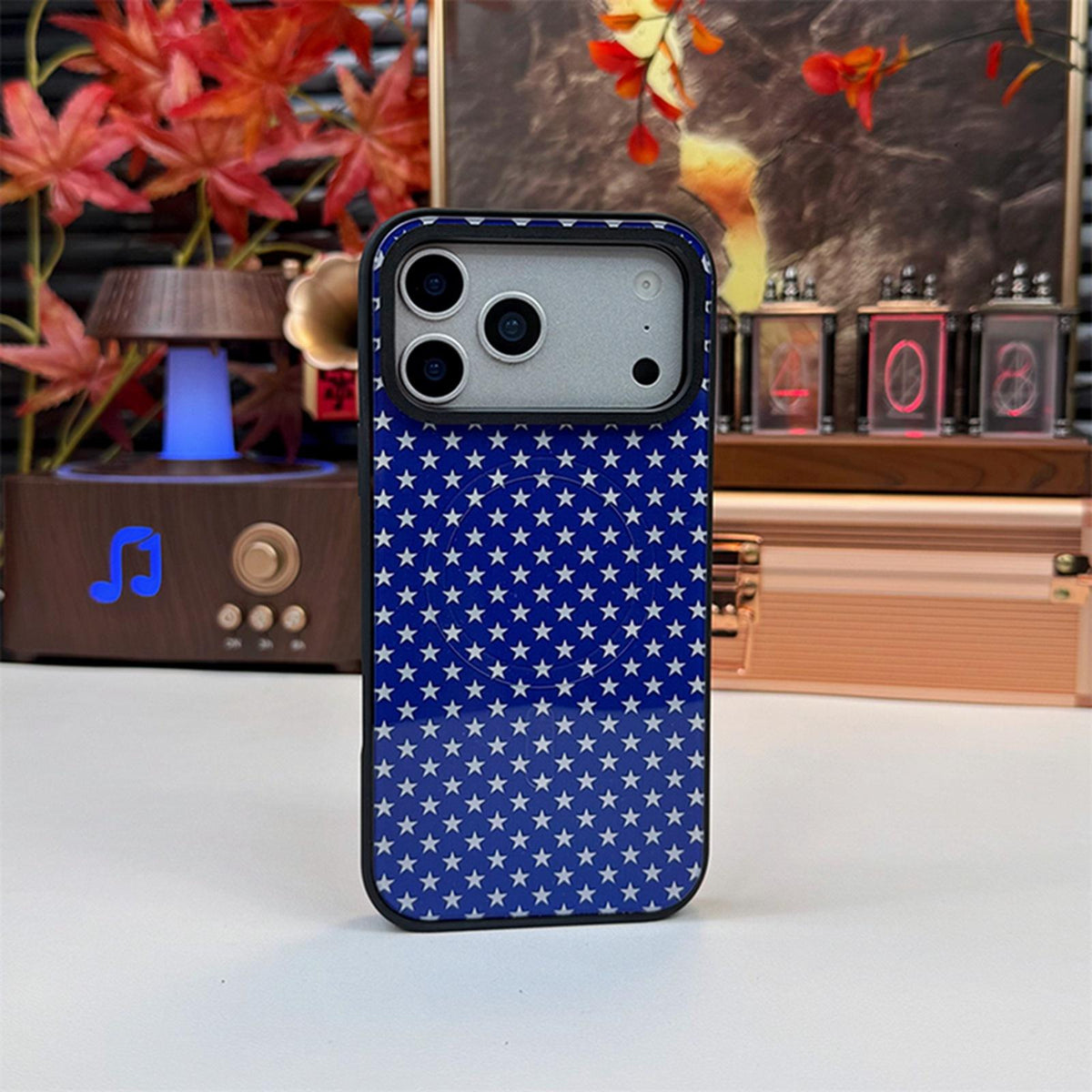 For iPhone 13 Pro Star Cross Detachable Dual Magnetic PC Hybrid TPU Phone Case - Star - EDA009954018A
