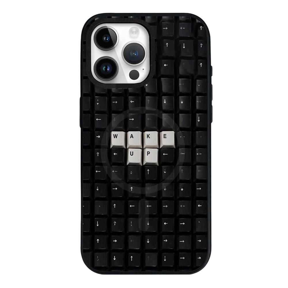 For iPhone 13 Pro Star Cross Detachable Dual Magnetic PC Hybrid TPU Phone Case - Keys - EDA009954018B