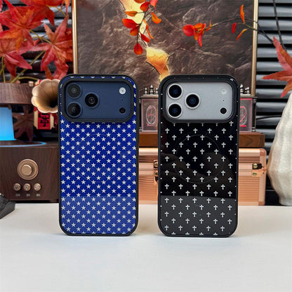 For iPhone 14 Star Cross Detachable Dual Magnetic PC Hybrid TPU Phone Case - Star - EDA009954014A