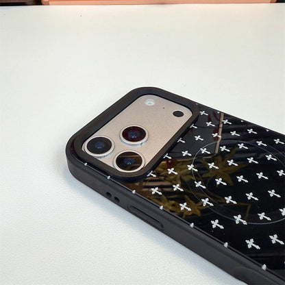 For iPhone Air Star Cross Detachable Dual Magnetic PC Hybrid TPU Phone Case - Star - EDA009954004A