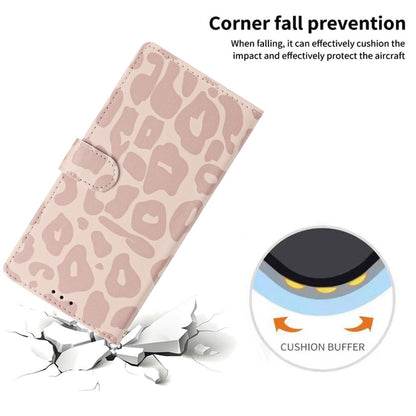 For Redmi K90 Pro Max / Poco F8 Ultra Leopard Print Wallet Vegan Leather Phone Case with Lanyard(Pink)