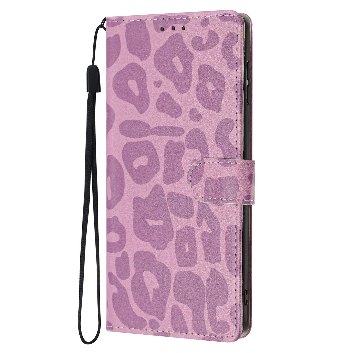For Redmi K90 Pro Max / Poco F8 Ultra Leopard Print Wallet Vegan Leather Phone Case with Lanyard(Light Purple)