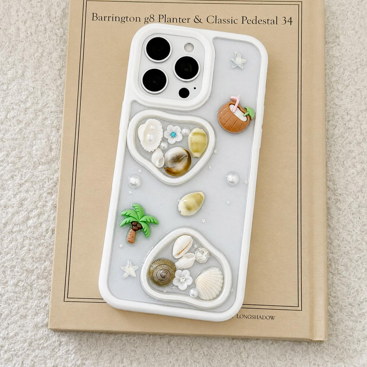 For iPhone 12 Pro Max Coconut Palm Epoxy Resin Acrylic Phone Case - Default - EDA009954819