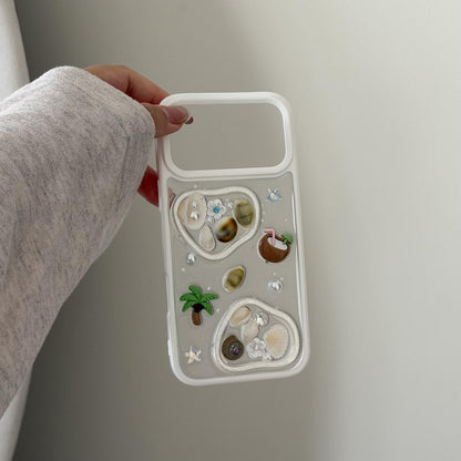 For iPhone 12 Pro Max Coconut Palm Epoxy Resin Acrylic Phone Case - Default - EDA009954819