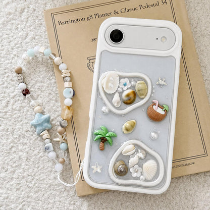 For iPhone Air Coconut Palm Epoxy Resin Acrylic Phone Case with Chain - Default - EDA009954904