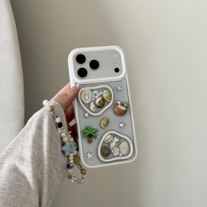 For iPhone Air Coconut Palm Epoxy Resin Acrylic Phone Case with Chain - Default - EDA009954904