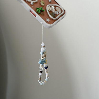 For iPhone 16 Plus Coconut Palm Epoxy Resin Acrylic Phone Case with Chain - Default - EDA009954907