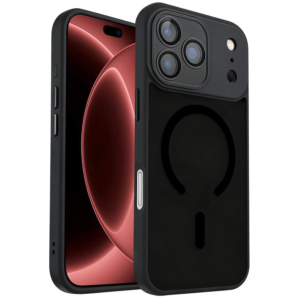 For iPhone 18 Pro Max XDcase Skin Feel Magnetic Frosted Phone Case with Lens Film - Black - EDA009955001A