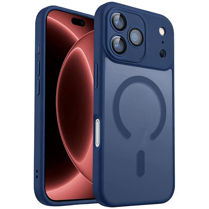 For iPhone 18 Pro Max XDcase Skin Feel Magnetic Frosted Phone Case with Lens Film - Midnight Blue - EDA009955001D
